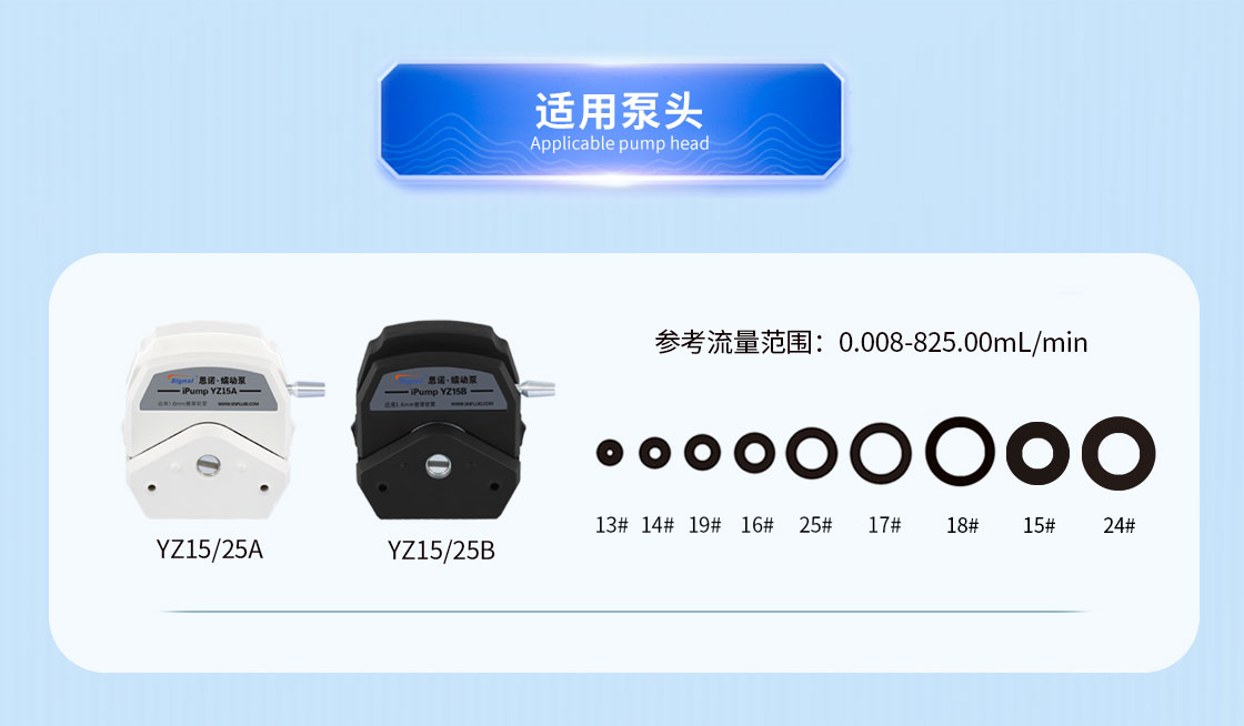 思諾iPump2S+YZ蠕動泵泵頭參數